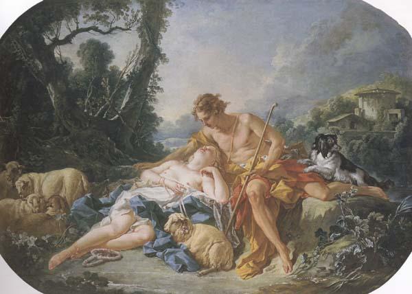 Francois Boucher Daphnis and Chloe oil painting image